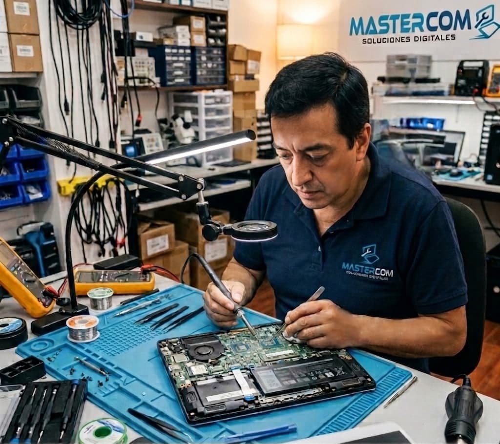 Trabajo técnico de MasterCom en el taller