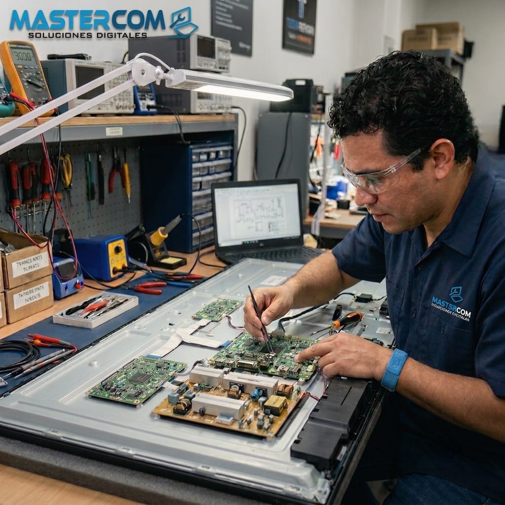 Trabajo técnico de MasterCom en el taller